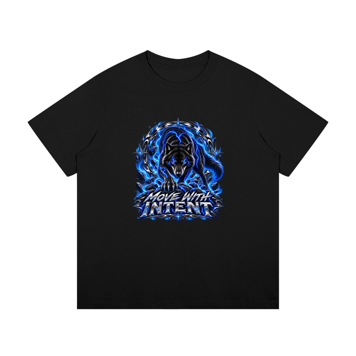 Move With Intent Wolf Cotton T-Shirt