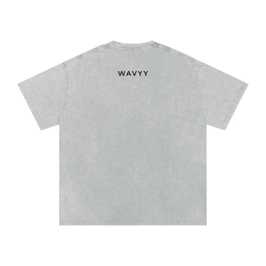Black Eagle Snow Washed Oversized Cotton T-Shirt