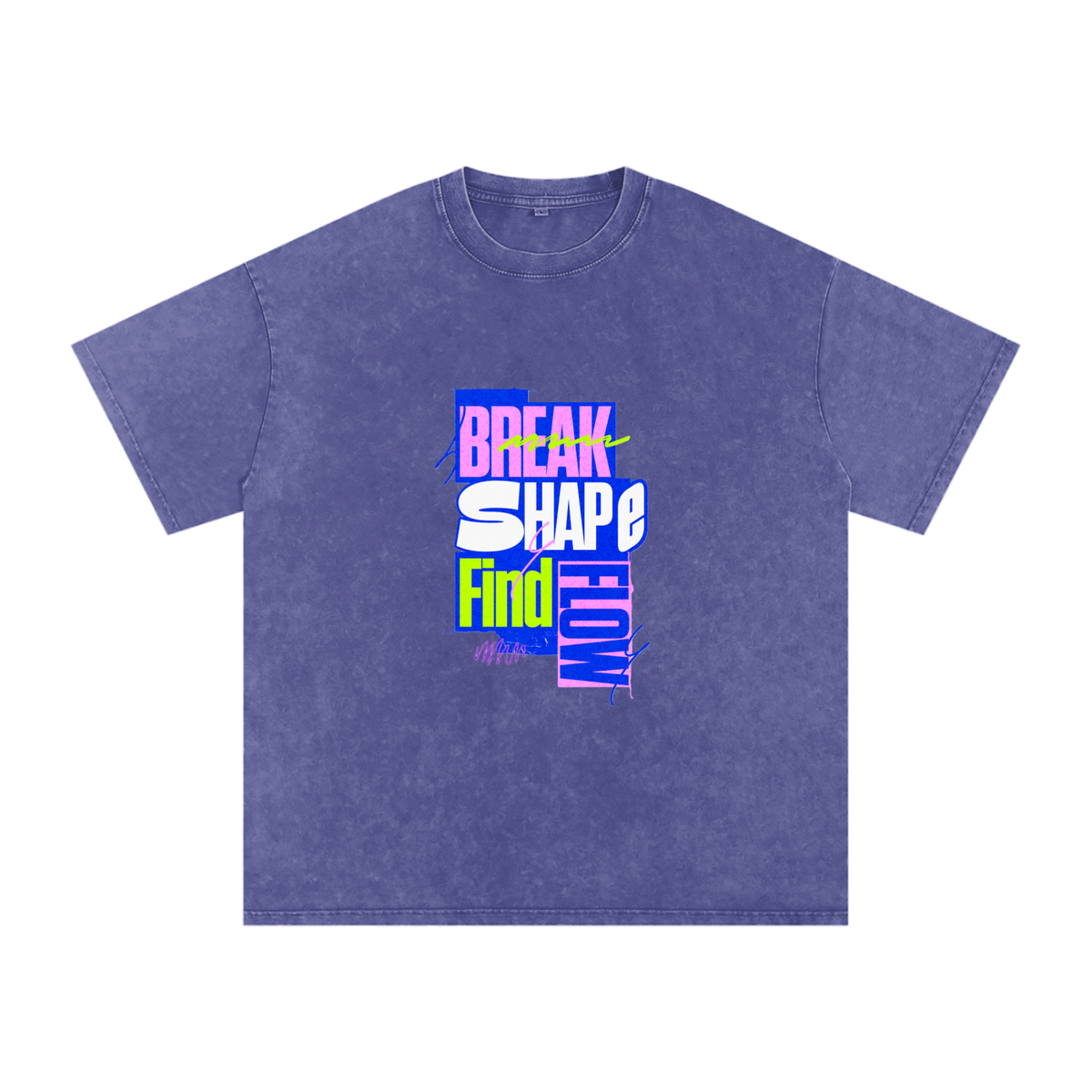 Break Shape Find Flow Snow Washed Oversized Cotton T-Shirt
