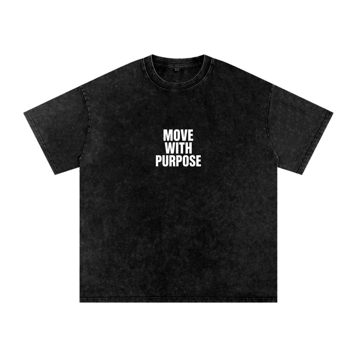 Move With Purpose Snow Washed Oversized Cotton T-Shirt