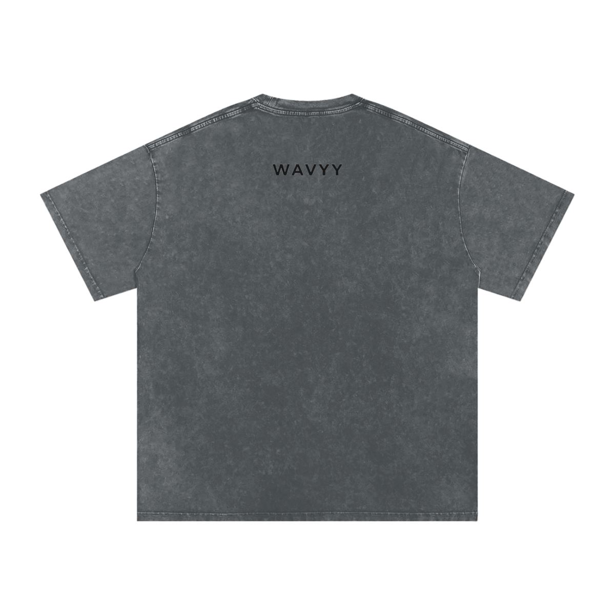 Stay Wavyy Snow Washed Oversized Cotton T-Shirt