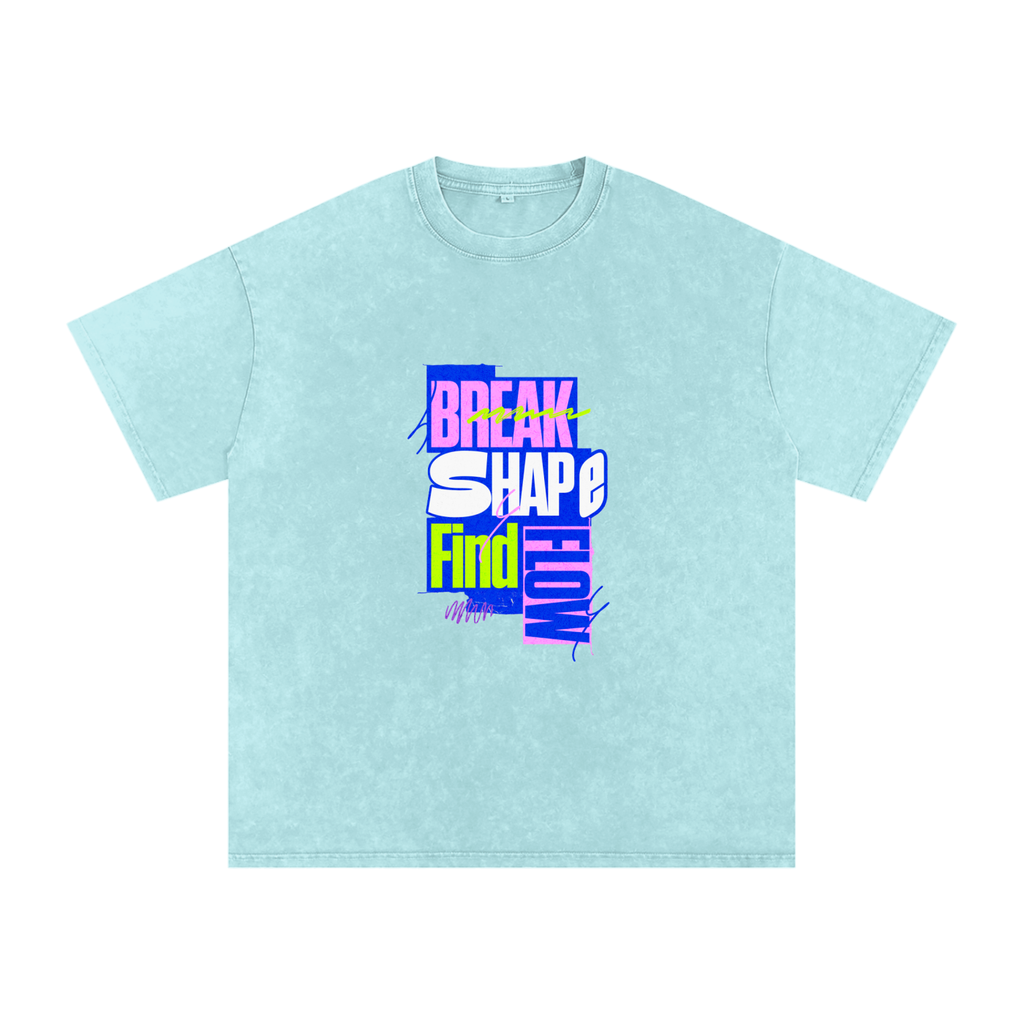 Break Shape Find Flow Snow Washed Oversized Cotton T-Shirt