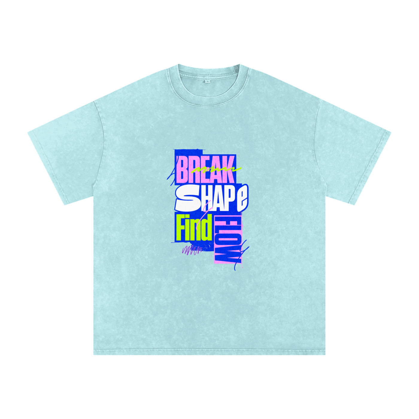 Break Shape Find Flow Snow Washed Oversized Cotton T-Shirt