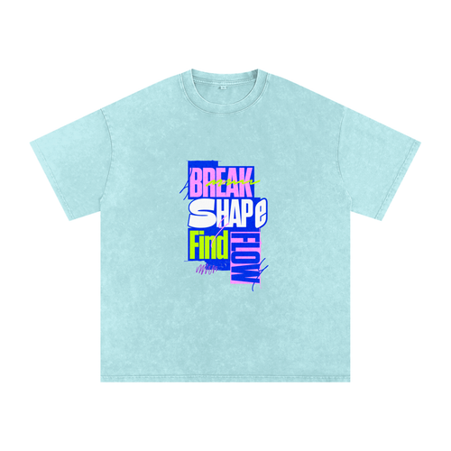 Break Shape Find Flow Snow Washed Oversized Cotton T-Shirt
