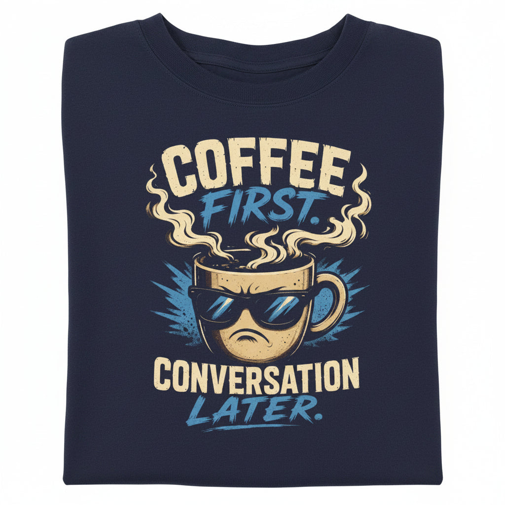 Coffee First Cotton T-Shirt
