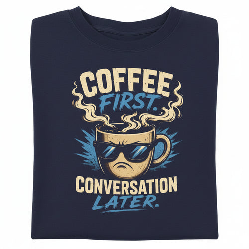 Coffee First Cotton T-Shirt