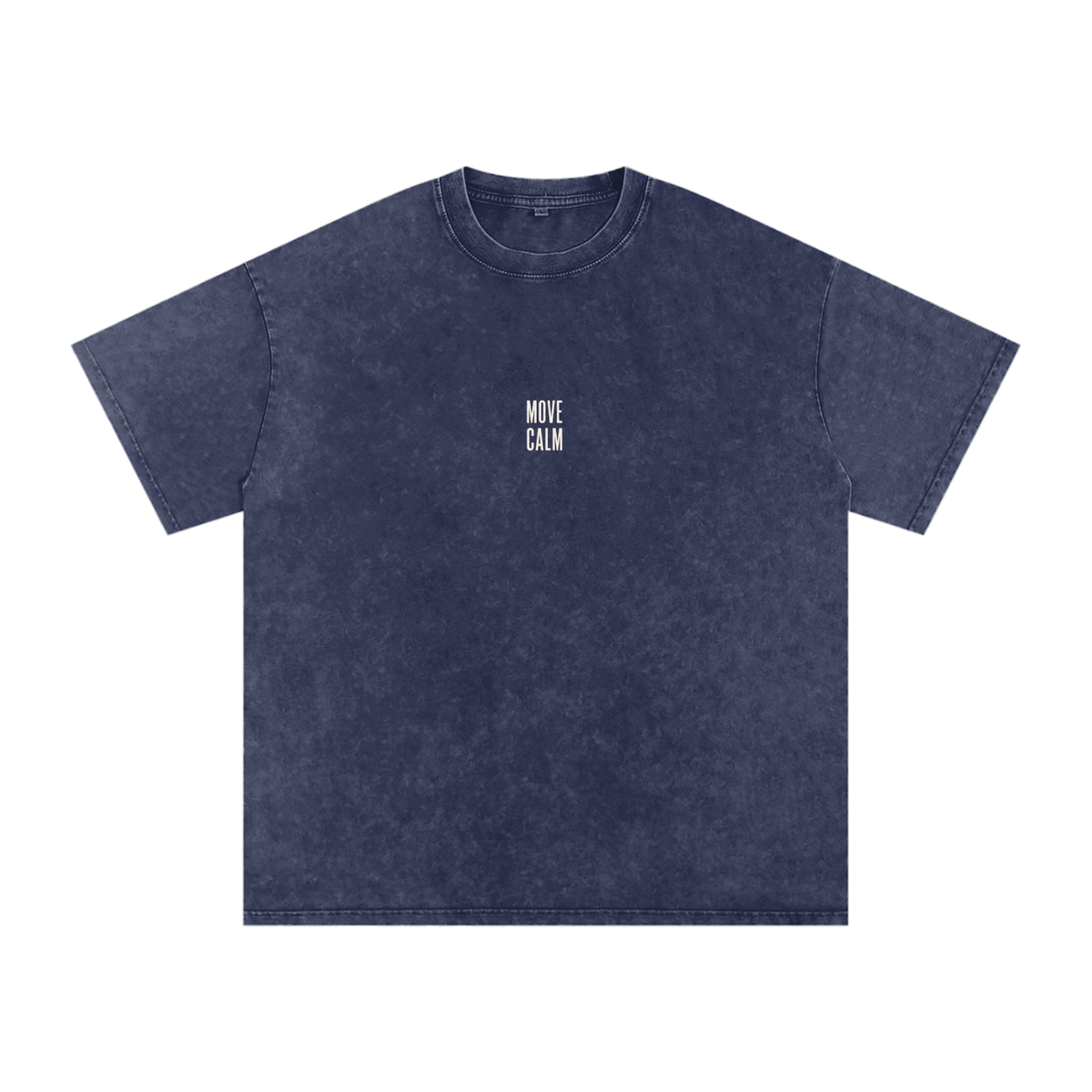 Move Calm Snow Washed Oversized Cotton T-Shirt