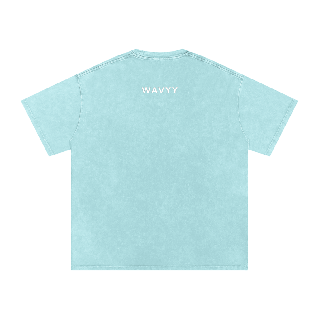 Teddy Bear Snow Washed Oversized Cotton T-Shirt