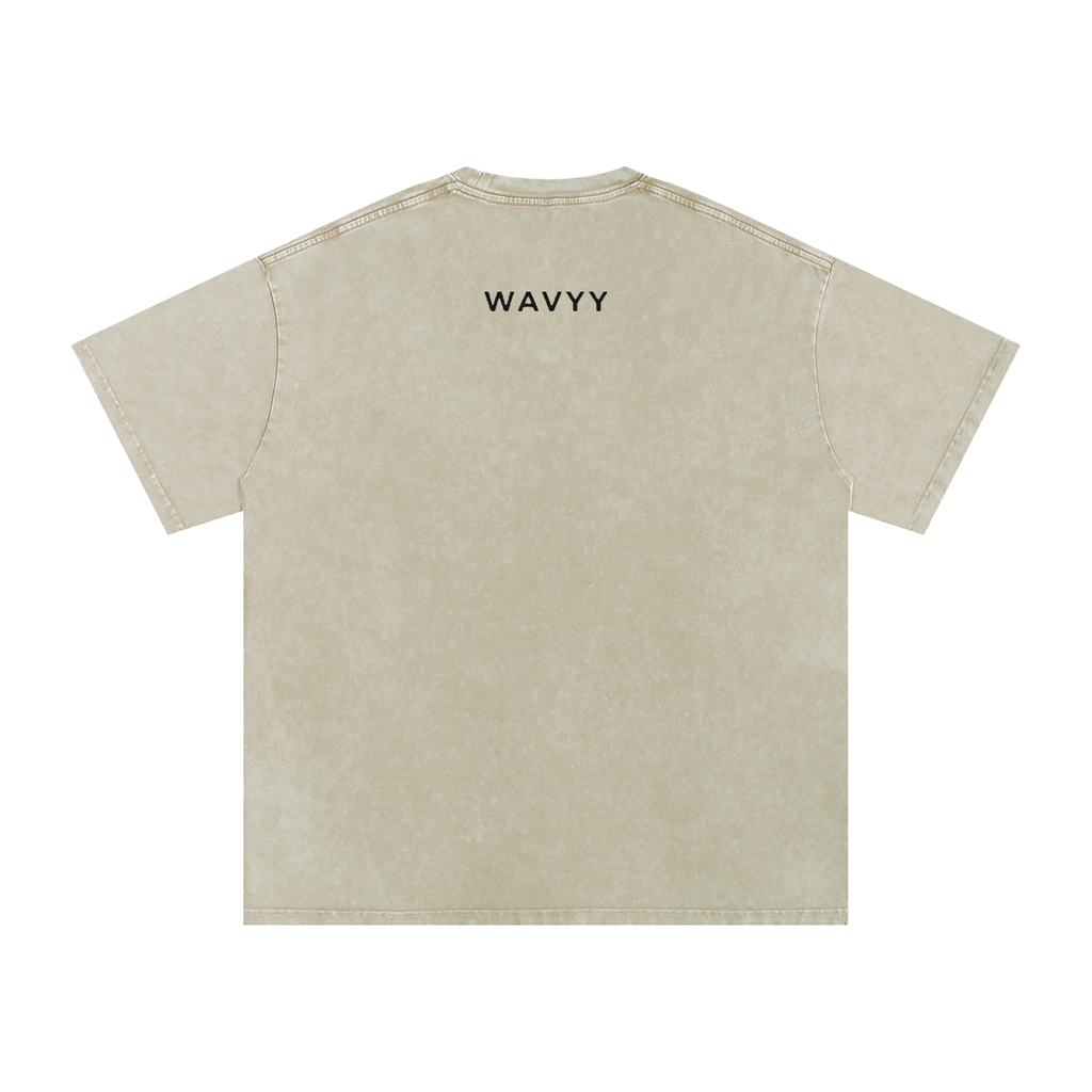 Black Eagle Snow Washed Oversized Cotton T-Shirt