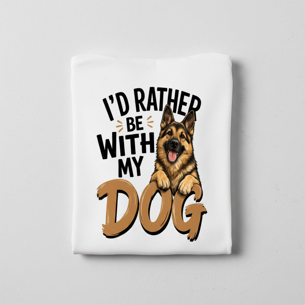 I'd Rather Be with My Dog Cotton T-Shirt
