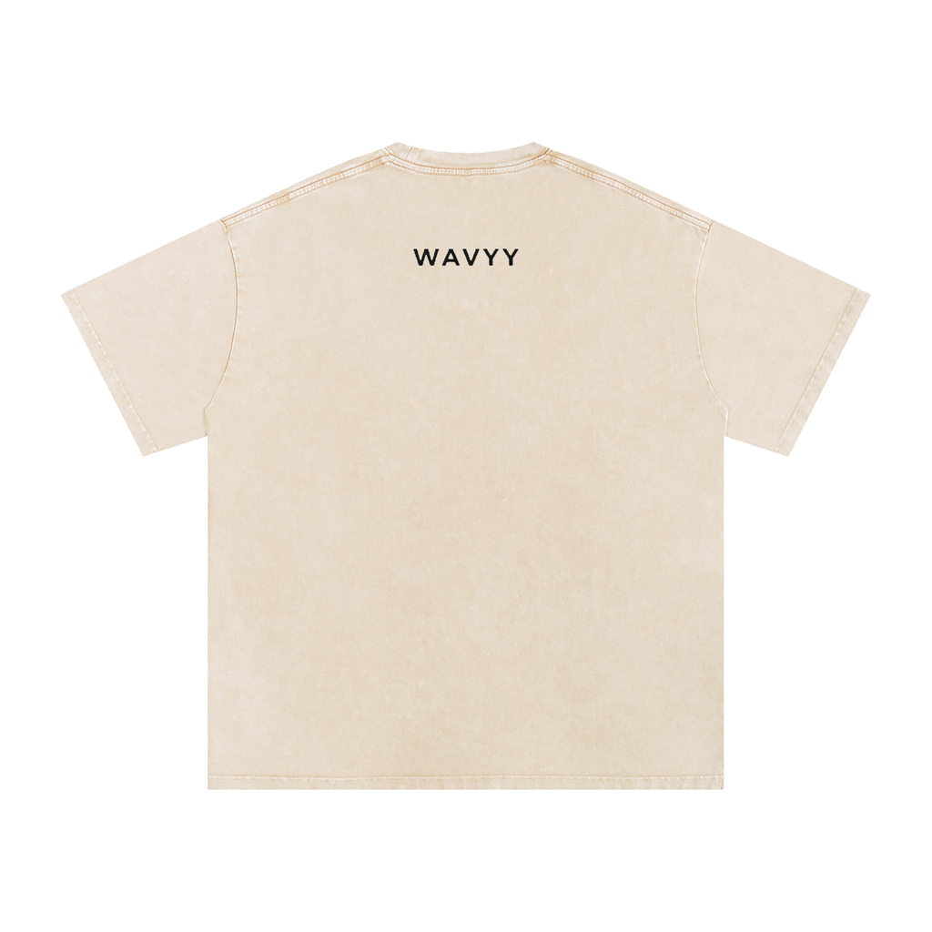 Black Eagle Snow Washed Oversized Cotton T-Shirt