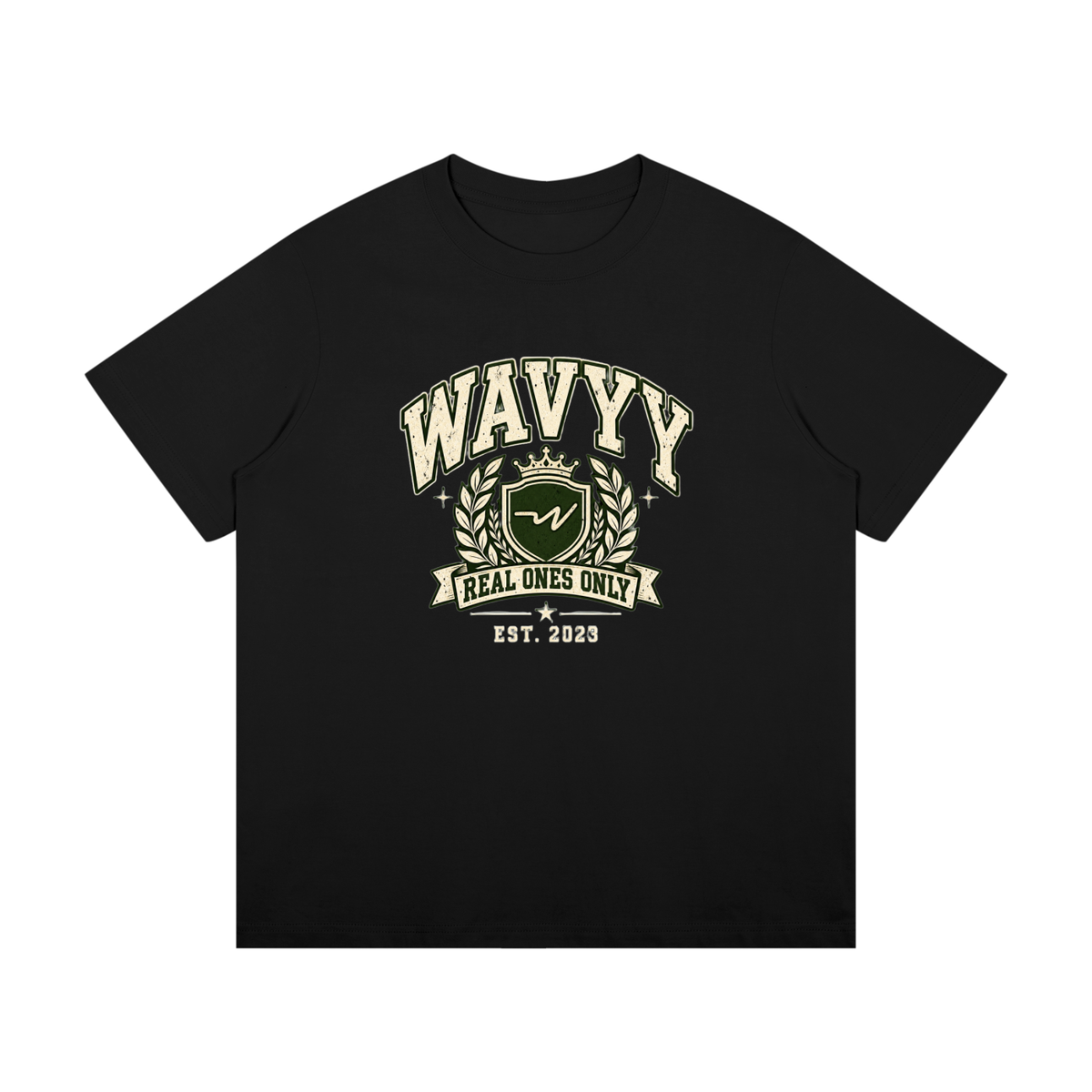 Wavyy Real Ones Only Crest Cotton T-Shirt