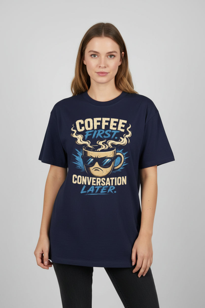 Coffee First Cotton T-Shirt