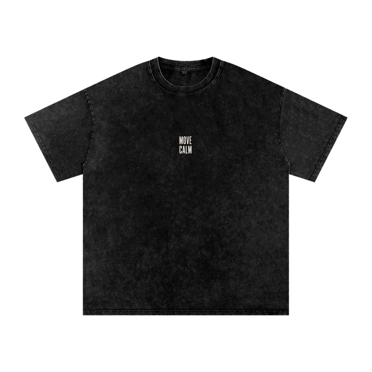 Move Calm Snow Washed Oversized Cotton T-Shirt