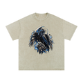 Black Eagle Snow Washed Oversized Cotton T-Shirt
