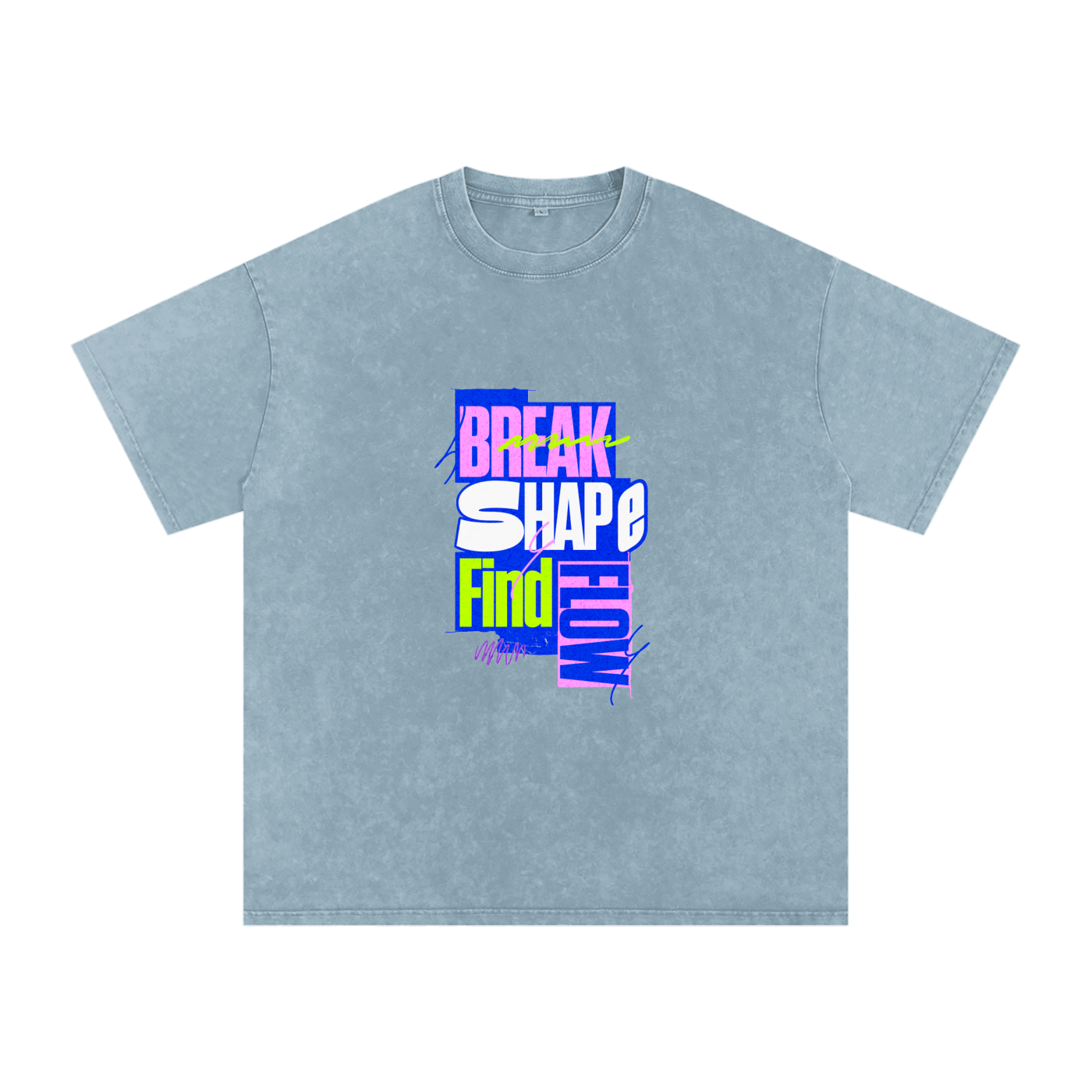 Break Shape Find Flow Snow Washed Oversized Cotton T-Shirt