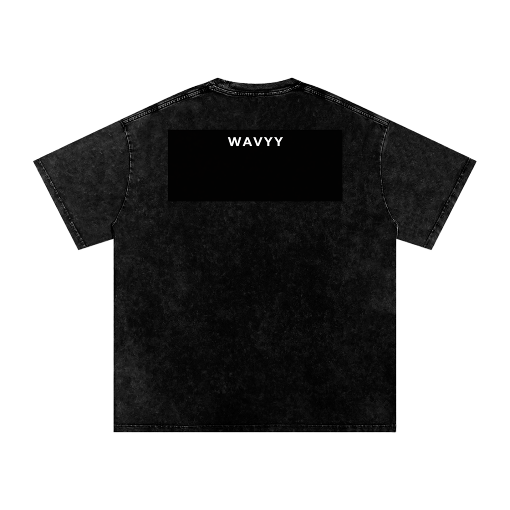 Calm is Power Snow Washed Oversized Cotton T-Shirt