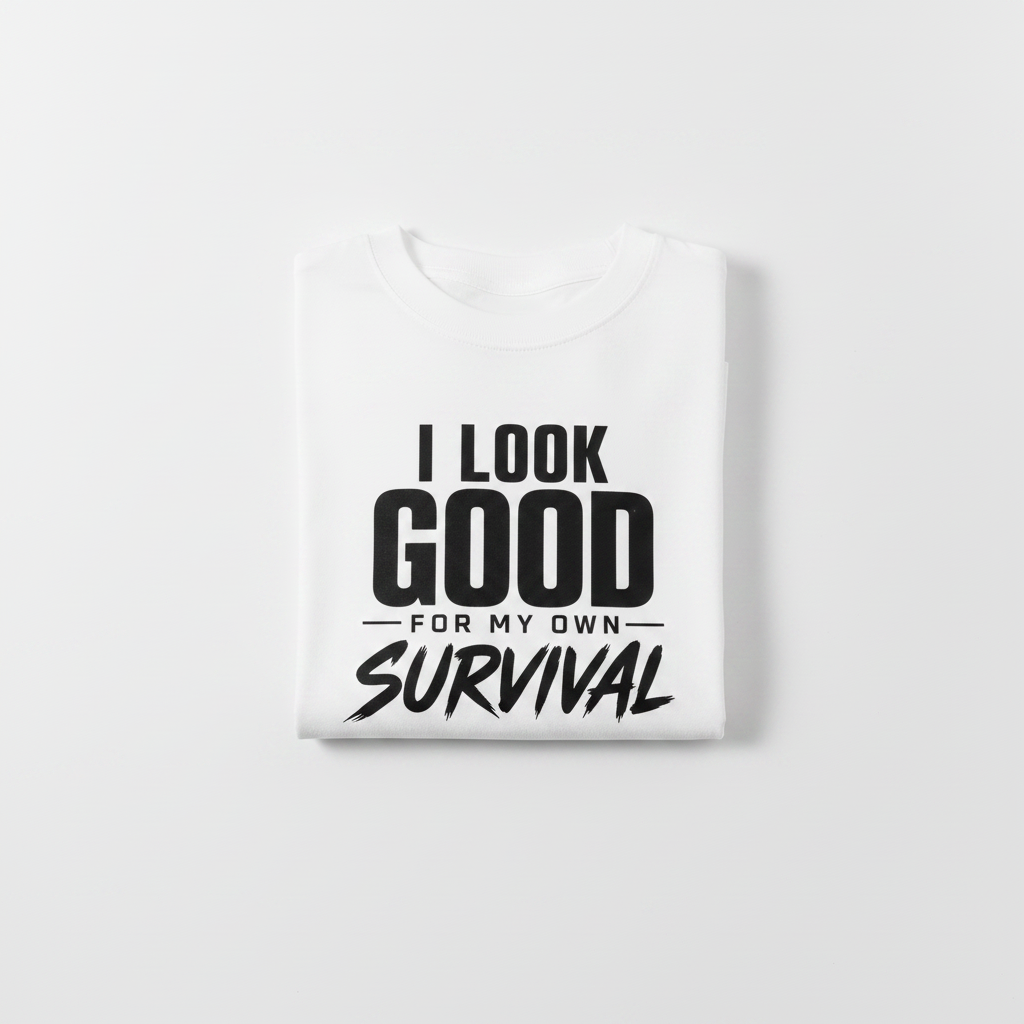 I Look Good Tee – Folded Flat-Lay