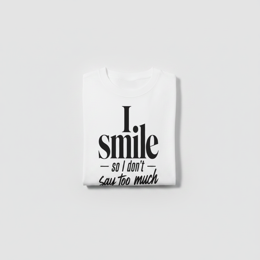 I Smile Tee – Folded Flat-Lay