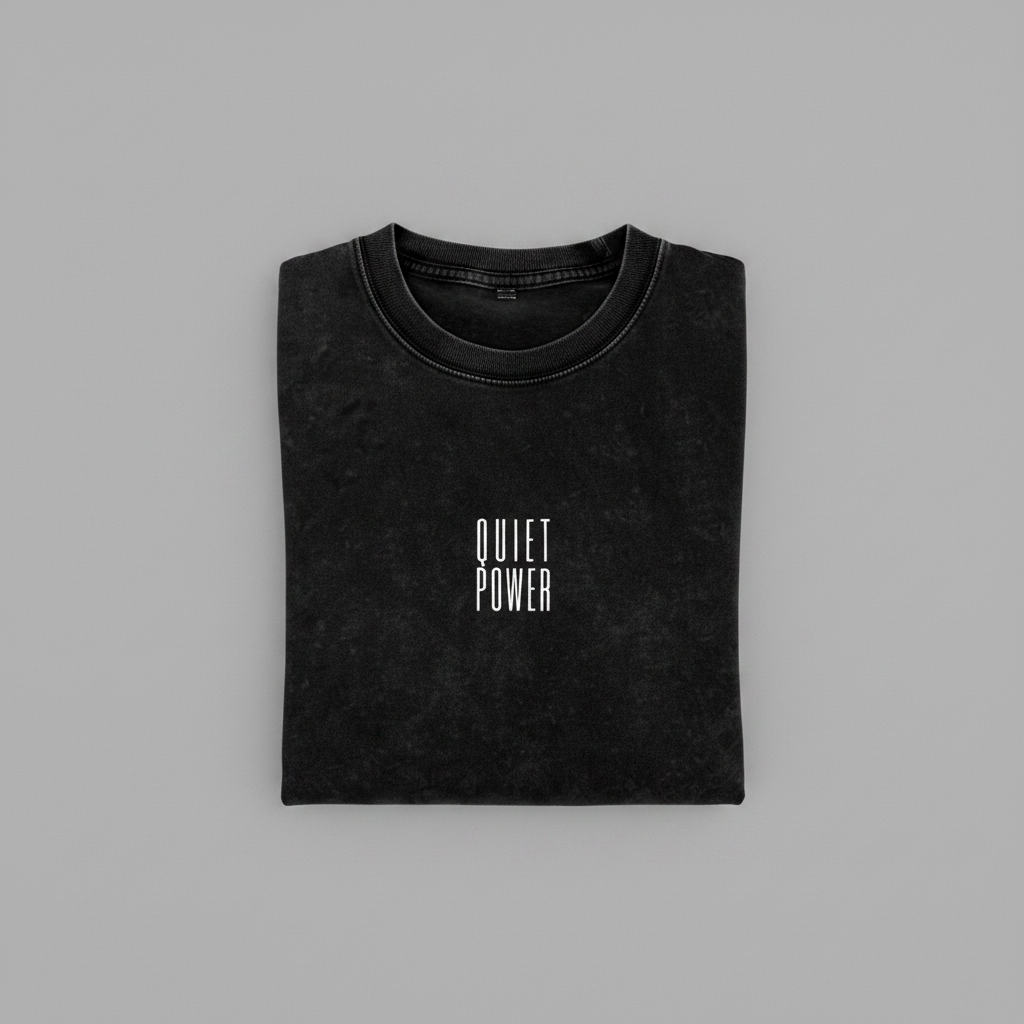 Quite Power – Folded Flat Lay